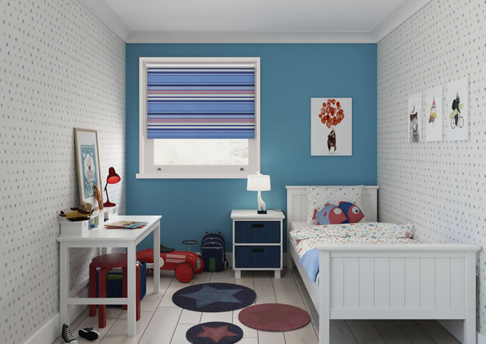 Stripy (Blackout), Blue - Roller Blind - Image 5